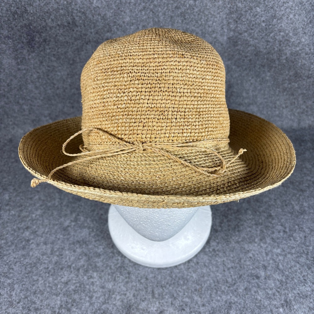 Coolibar Carolina Summer Cloche Sun Hat One Size Tan UPF 50+ Straw Style 10354